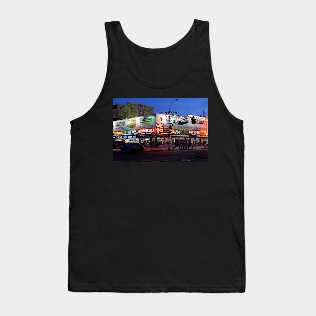 Nathan's famous hot dogs kiosk in Coney Island, at dusk Tank Top by Reinvention